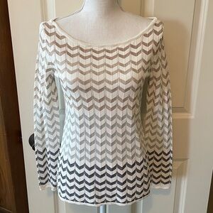 White House Black Market Cream Knit Top